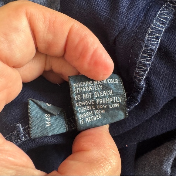 Polo Ralph Lauren Pants Men's 46B 32 Navy Blue Linen Cotton Blend Pockets Casual - Picture 10 of 10